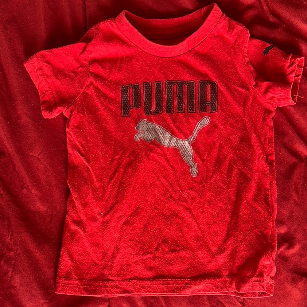 Puma Red Short Sleeve Athletic Tee